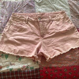 light pink time and tru jean shorts